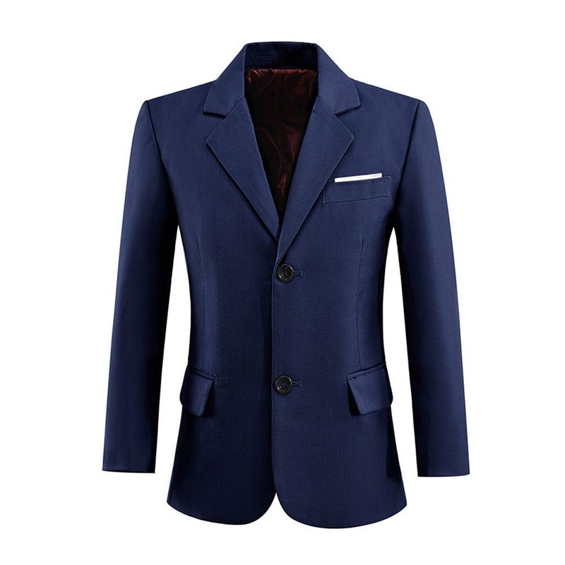 Visaccy Blazer for Boys Classic Navy Blazer Toddler Formal Suit Size 10 - Image 1